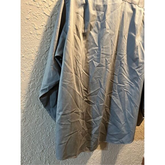 Van Heusen Grey Regular Fit Lux Sateen Button Down Shirt Men’s Size 17 34/35 - Picture 11 of 11